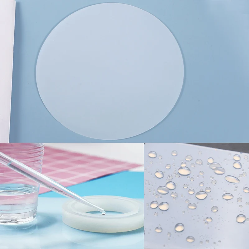 

1pc Silicone Clear Mat DIY Jewelry Round Anti-dirty Table Mat Silicone Mold Jewelry Pendant Decorations Craft Making Tools
