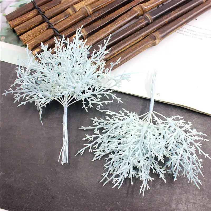 light blue 10 пьезы растений искусственно баратас хохас де Navidad jarrones para Decoracion del hogar Accesorios nupciales de la boda de - Color: light blue