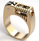 Уникальное кольцо, кольца для коктейвечерние в стиле панк, готика, зажигалка, кольца для банкета, мужские кольца, подарок на Хэллоуин, полый искусственный бриллиант