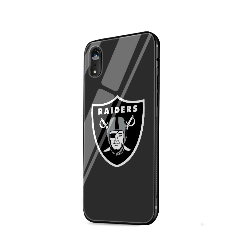 mobile phone case glass for iPhone xr x xs max 7 8 6 6s Plus cover Oakland Raiders |