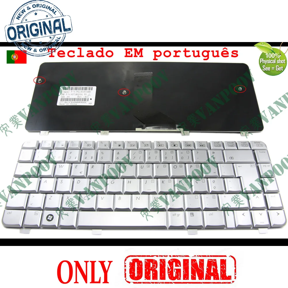 Новая клавиатура для ноутбука HP Pavilion dv4 dv4-1000 dv4-1300-1500 -2000 серебристая