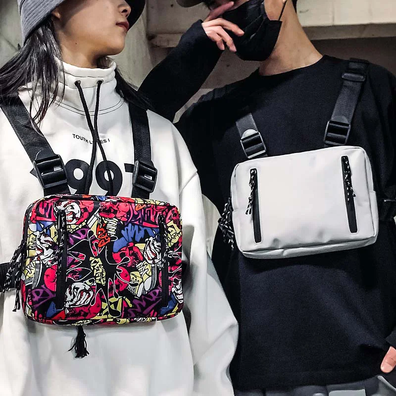 Тактическая нагрудная сумка для женщин трендовая мотоциклетная функциональная