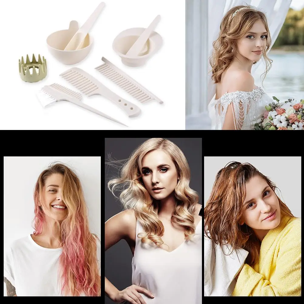 8pcs волос Цвет ing комплекты профессиональный салон помешивая чаши краска для