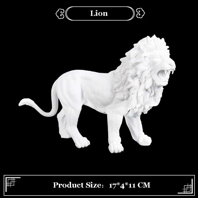 

Kids DIY Art and Craft Coloring Wild Animals Lion Tiger Aciton Figures Model Set Static Plastic Toys for Toddler toys and hobbie