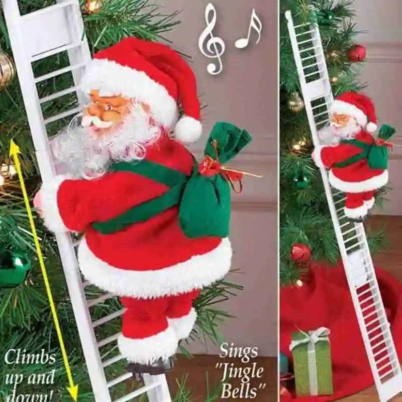 

Single Ladder Electric Climbing Bead Curtain Climbing Stairs Santa Claus Christmas Gifts