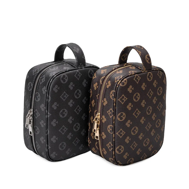

New Style Luxury Portable Travel Makeup Bag Women Handbags Vintage Female High Quality Ladies Fashion Hanging Bathroom Wash Bag