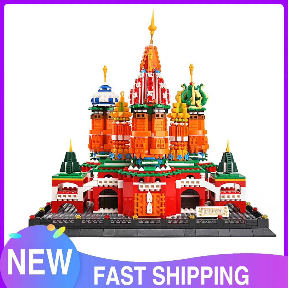 

Famous Architecture The Saint Basil's Cathedral Model Assembly Building Blocks Bricks Toys Kids Christmas Gift