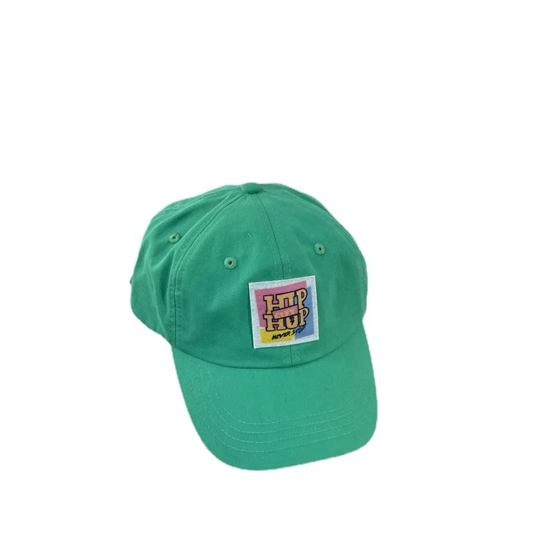 Unisex Hiphop Baseball Cap Letter Label Embroidery Pattern Solid Color Soft Top Casual Sun Protection Stylish Caps 6 Colors