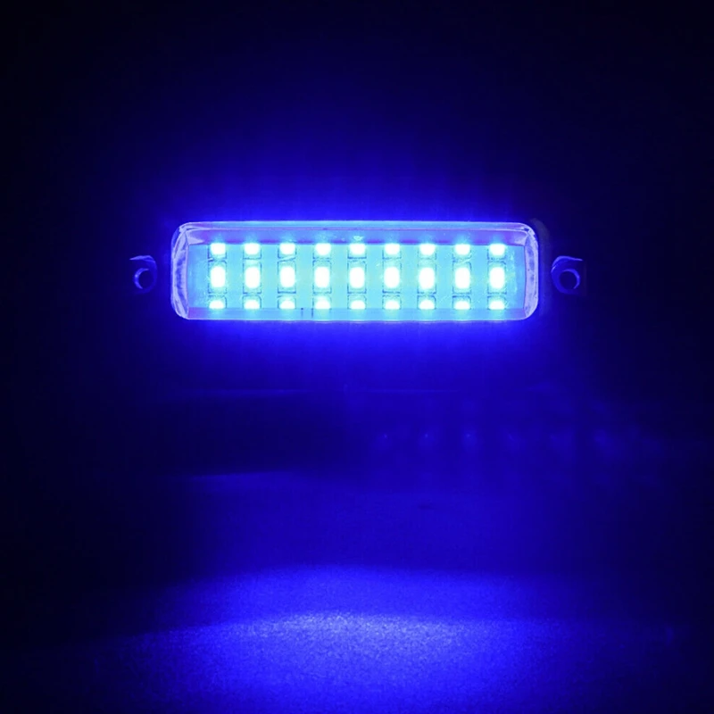 

2Pcs 27 Blue LED Stainless Lights Underwater Pontoon for Marine Boat Transom