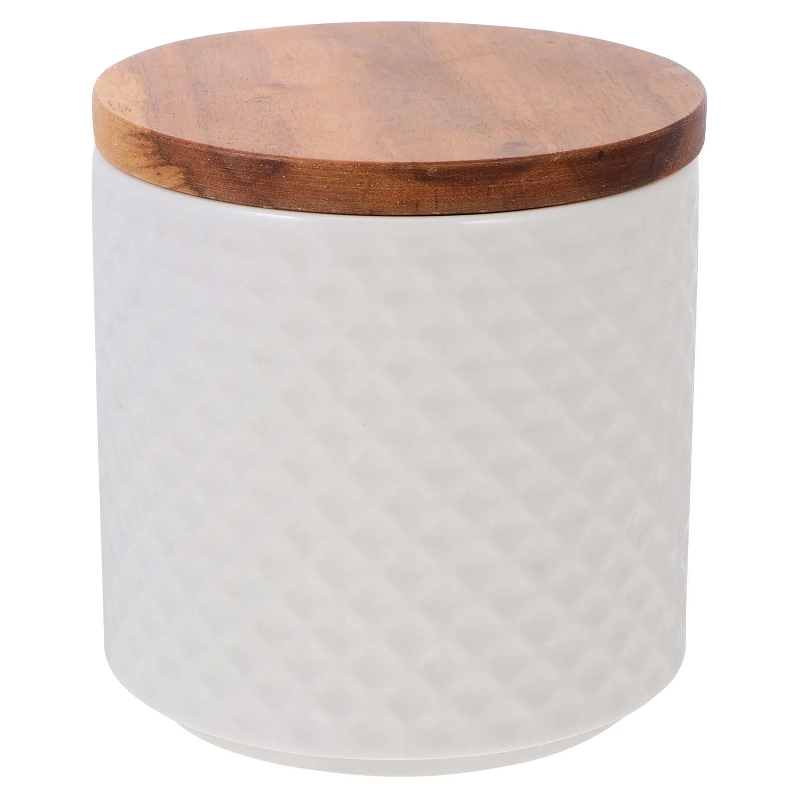 

1Pc Practical Sealing Food Storage Can Grain Jar Ceramic Food Container (White)