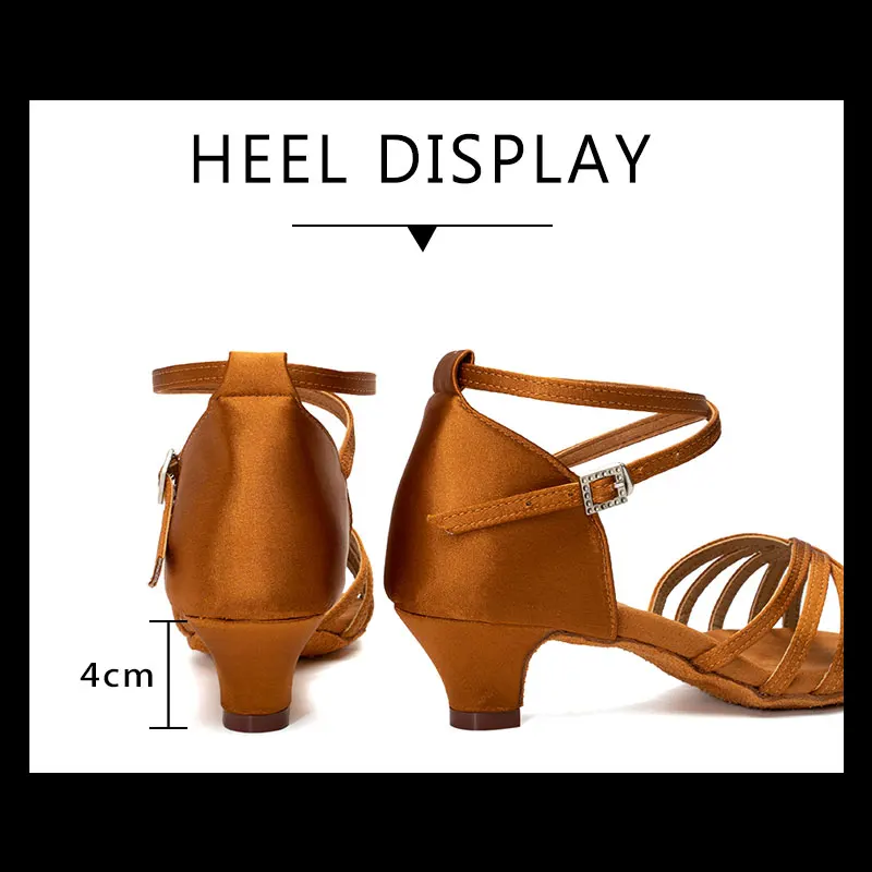 SWDZM Children Latin Dance Shoes Women Ballroom Dancing Shoes Girls Ladies high quality Party Low Heels dance shoes Wholesale