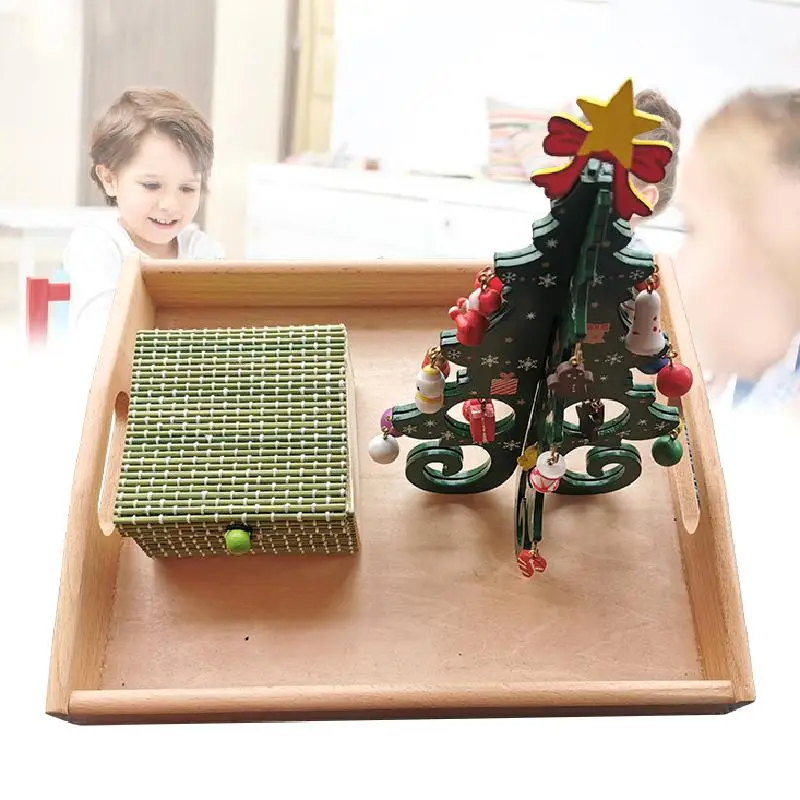 

Монтессори образование Рождественская елка Раннее детство образование рука глаз координацию хорошее действие обучающая игрушка набор Рож...