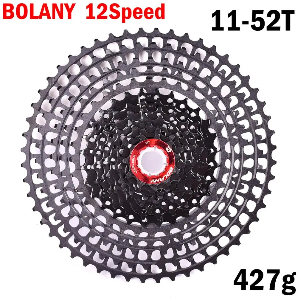 

BOLANY MTB 12 Speed 11-52t Cassette 365g Ultralight Bicycle Flywheel 12t Bike Freewheel Parts Mountain For SHIMAN0 HG SYSTEM