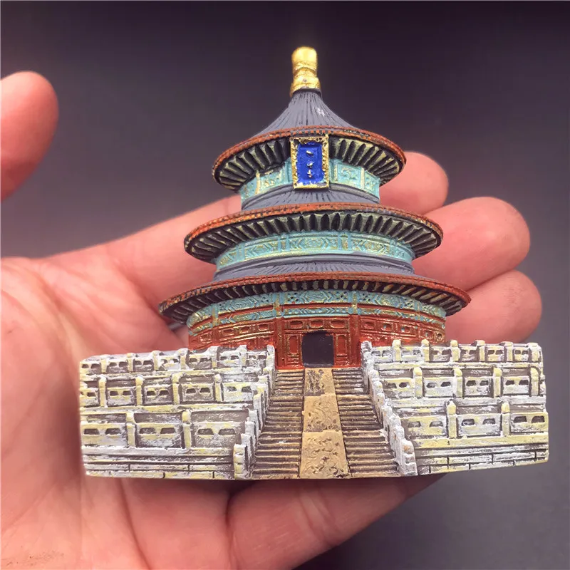 Temple of Heaven 3d смолы холодильник Стикеры Пекин Защитные чехлы для сидений, сшитые специально для Great Wall запрещено город Храм Неба холодильник Стикеры секунд изменение языка(китайский сувенир магнит на холодильник, производство Китай - Цвет: Temple of Heaven