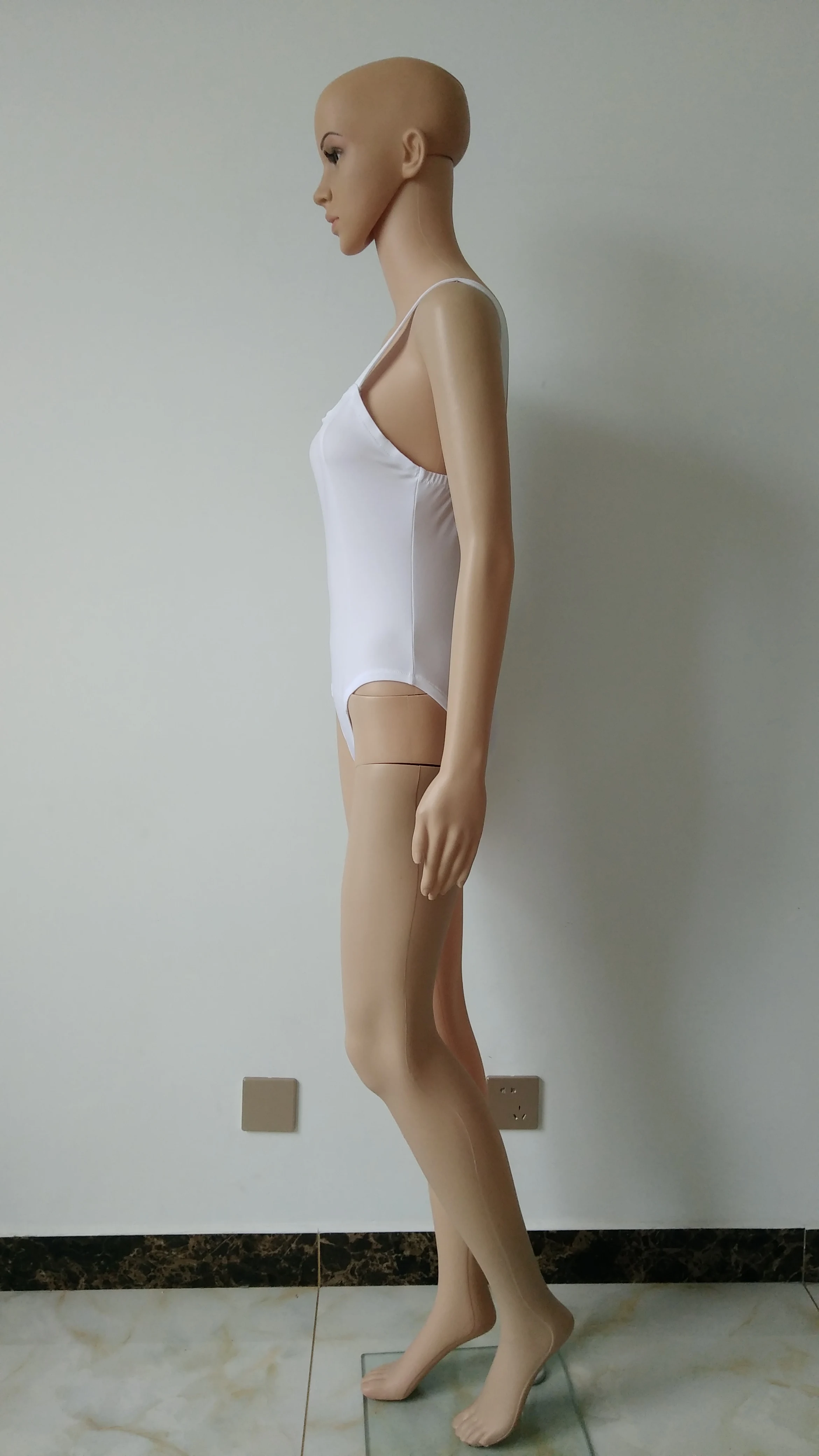 Новый стиль белого цвета без рукавов спандекс комбинезон унисекс балетные