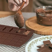 silicone mold 2 size waffle chocolate mold fondant patisserie candy bar mould baking accessories cake mode decoration kitchen