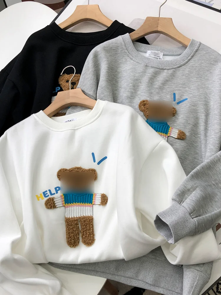 

Winter Long Sleeve Pullover O-neck Women T Shirt FY001