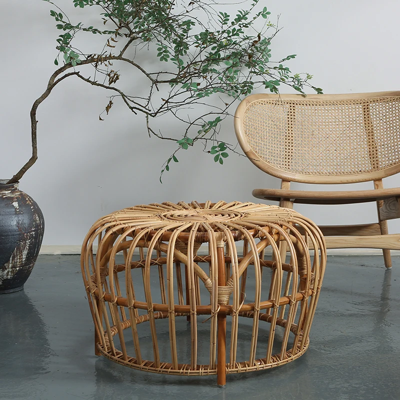 

Rattan furniture hand-woven casual coffee table for living room