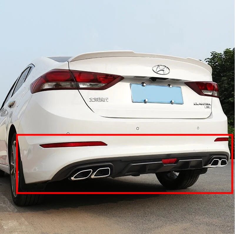 Для Hyundai Elantra задний спойлер PP бампер диффузор защитные бамперы для Комплект