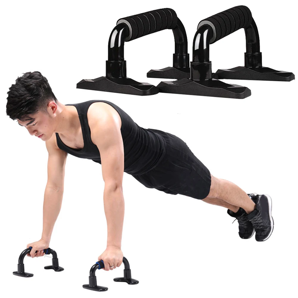 

Push Up Bars Muscle Training Body Building Equipment I-shaped Fitness Exercise Push Up Stands Foam Handle Home Gym