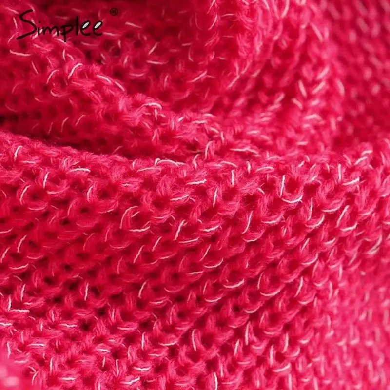 Simplee Элегантное джемпер с длинным рукавом Вязаная пуловер осень-зима | Женская