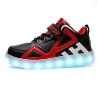 new fashion led light roller skate running shoes for kids adults usb charged growing 2 wheel comfortable glowing roller sneakers