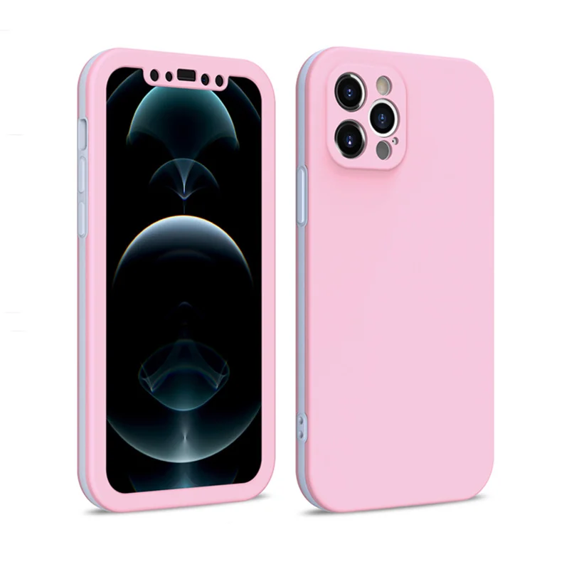 

Suitable for Full 360 degree protective cover for iPhone, soft shockproof silicone shell for 13, 12, 11 pro, XS max, mini, XR,