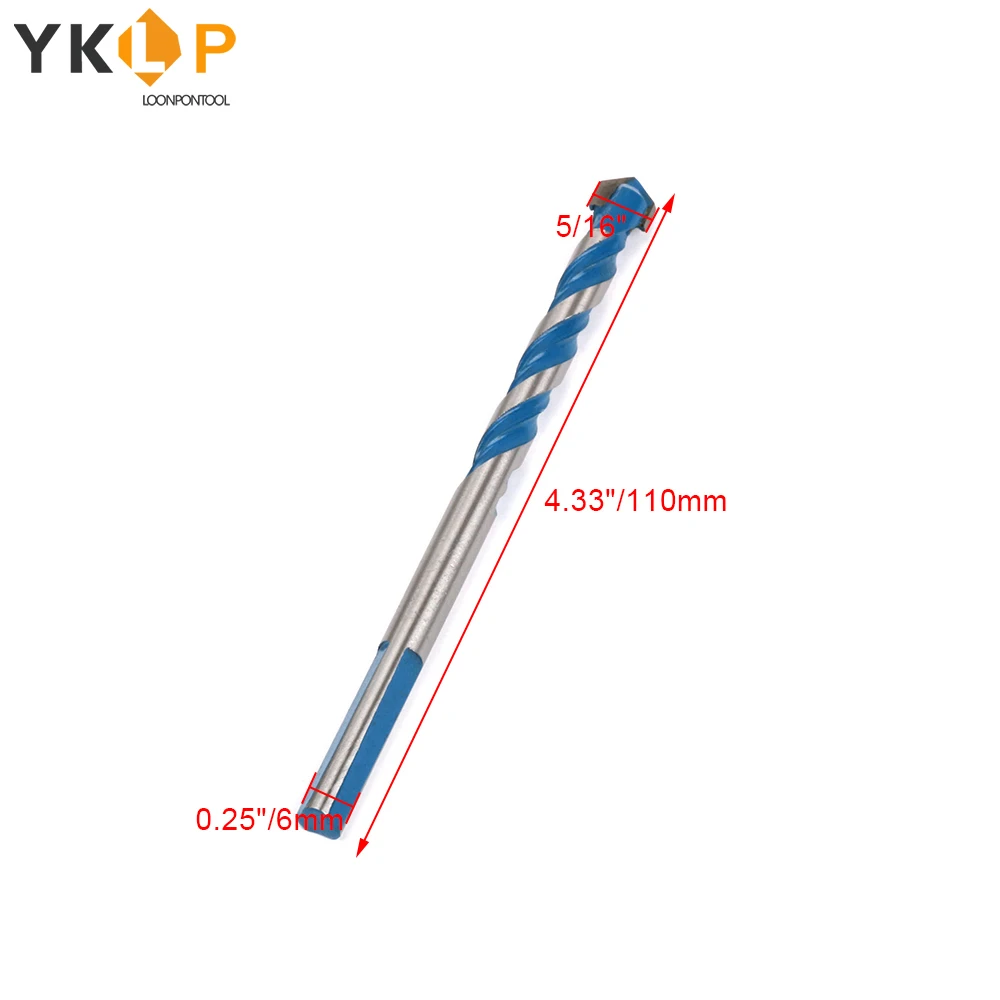 Alloy Triangle Drill Bit 6/8/10/12mm Ceramic Tile for Glass Brick Concrete Plastic and Wood 1Pc | Инструменты