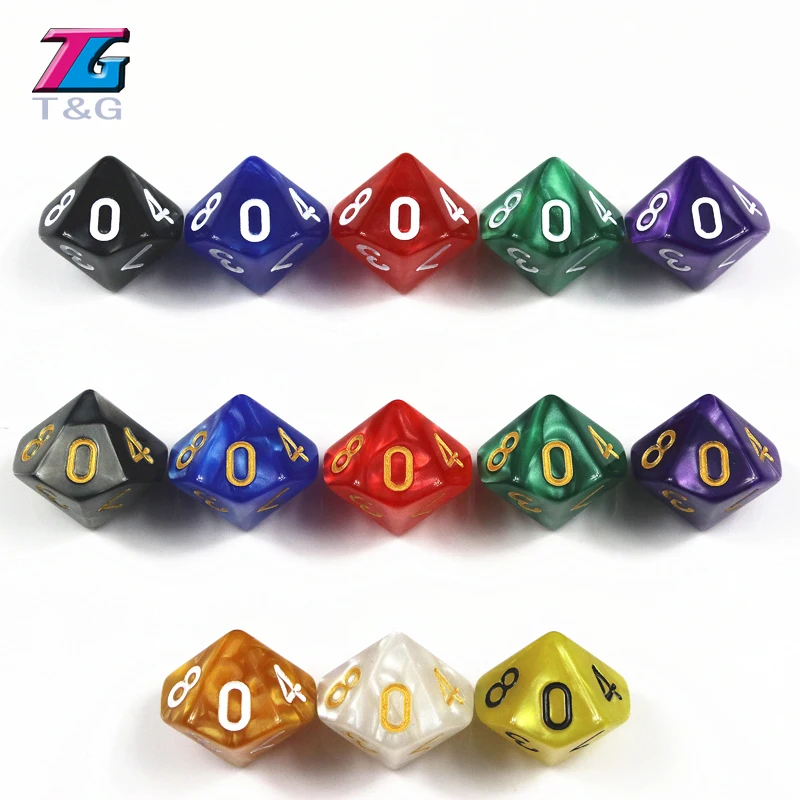 T &amp G D10(0-9) кости для DnD Rpg 10 двухсторонние гладкие поверхности игры многоцветные