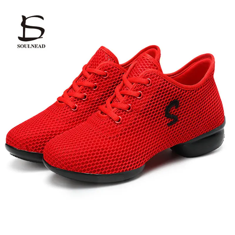 

Женские Джазовые кроссовки для современных танцев, танцевальная обувь с мягкой подошвой для тренировок, женская спортивная обувь для фитне...