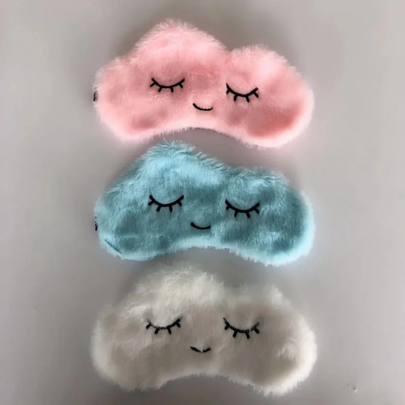 Маска для глаз плюшевая с мультипликационным принтом 1 шт. |