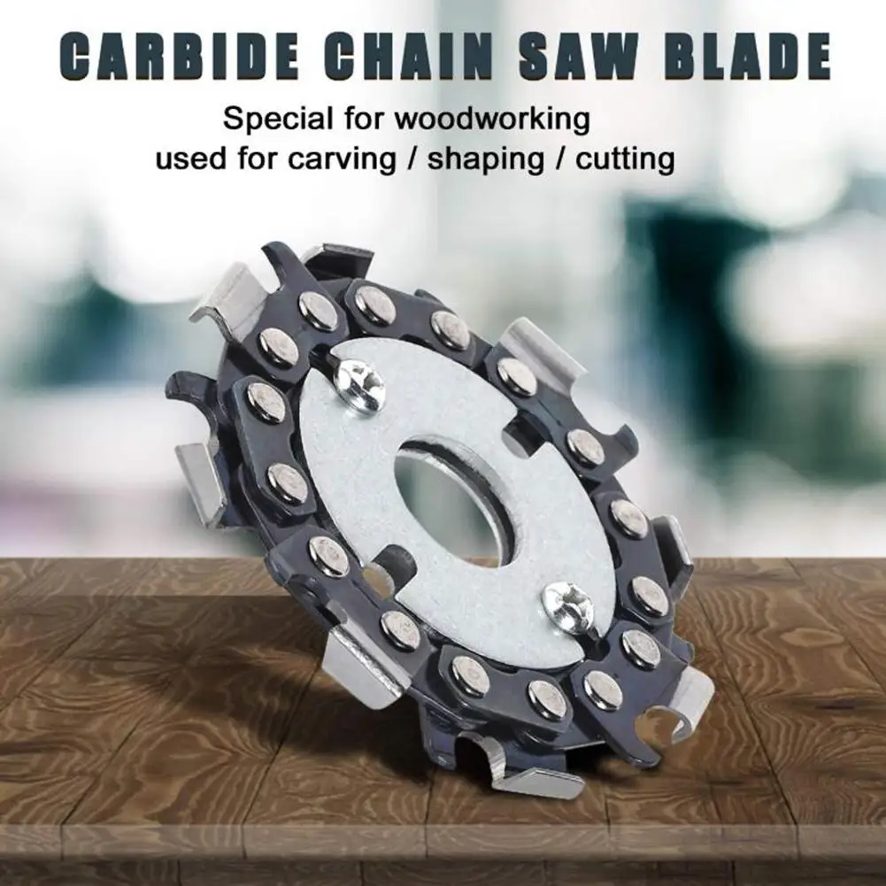 

Angle Grinder Chain Disc Anti-Kickback 2.5 Inch 8 Teeth Wood Carving Disc Saw Blade with Double Saw Teeth