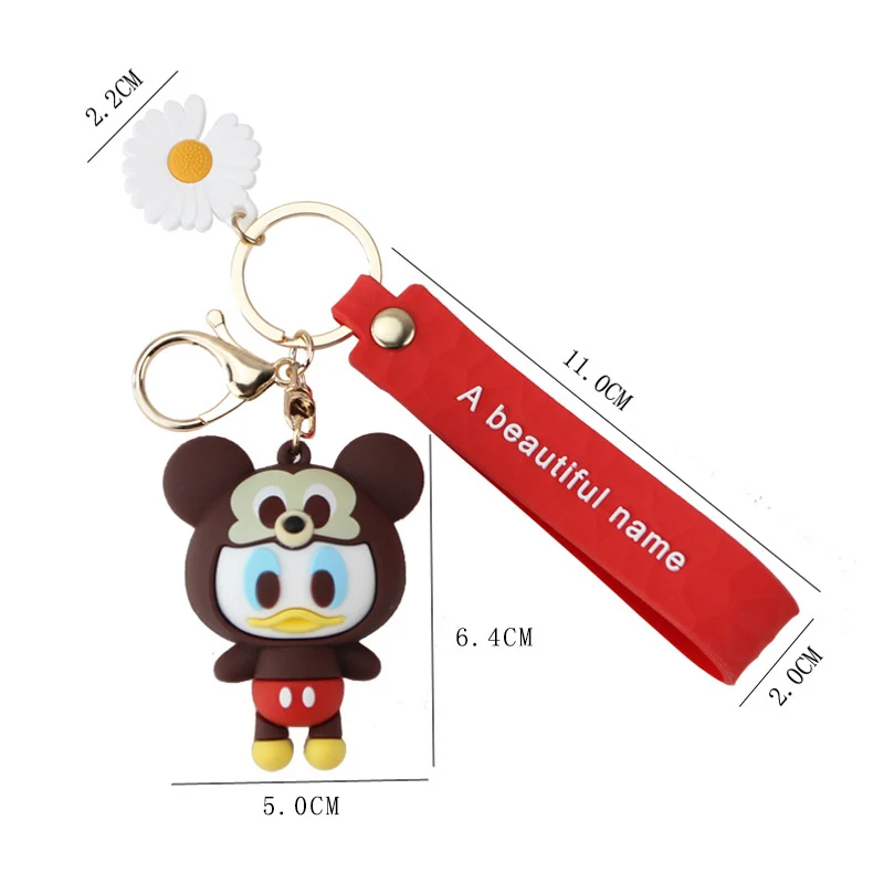 Disney Mickey Minnie Winnie The Pooh Figure Model Keychain Cartoon Key Chain Creative Bag Pendant Accessories Girls Gifts | Игрушки и