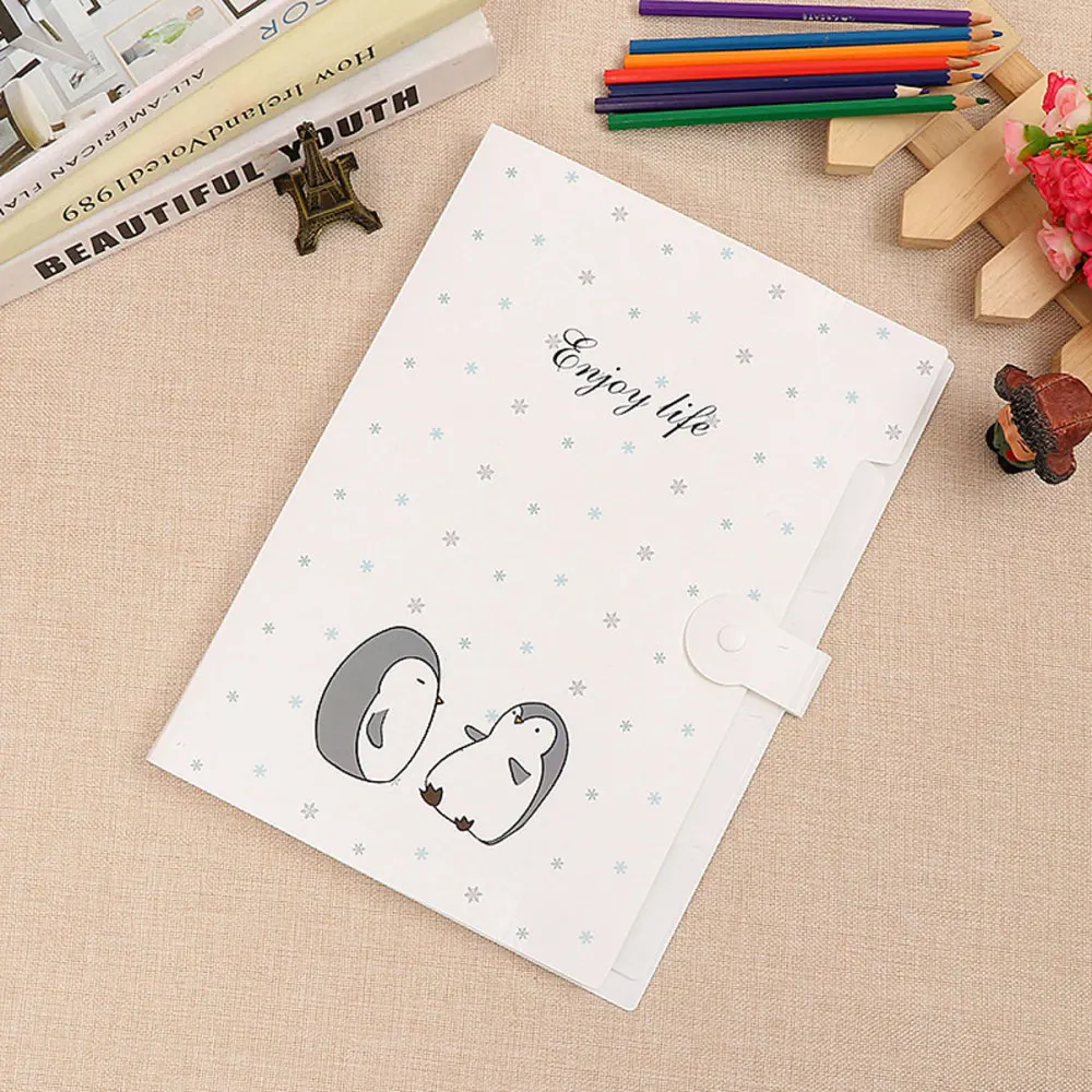 

A4 Expanding File Folder Cartoon Document Holder Package Storage Folder for Students Office Supplies )