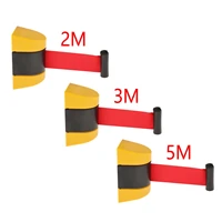 2m5m3m barrier wall mount crowd control yellow and black belt retractable ribbon barrier