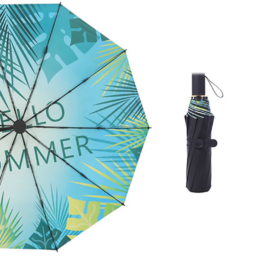 Складной мини зонт в Корейском стиле Дамский автоматический с милым мультяшным