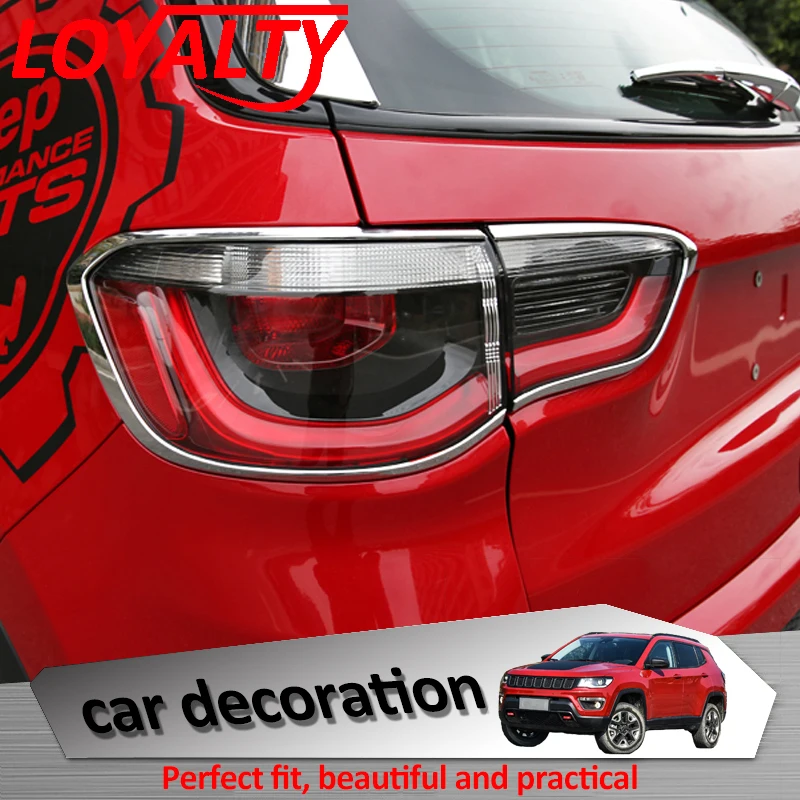 Лояльности для Jeep Compass 2017 2018 ABS хромированный задний фонарь Обложка отделка