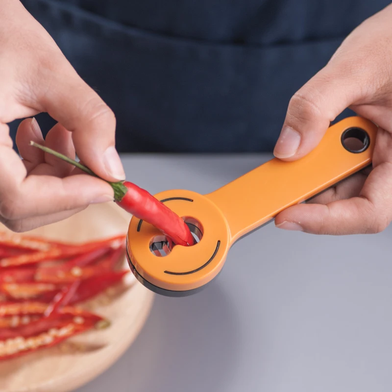 Креативный зеленый нож для фасоли резак с ручкой овощерезка слайсер кухонный