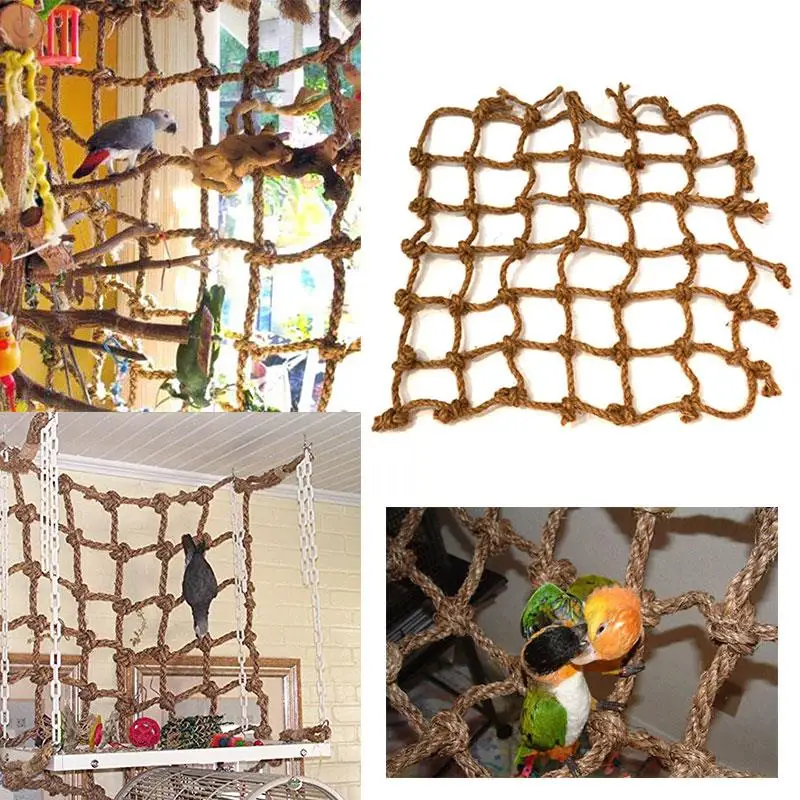 

Climbing Play Hammock Parrot Climbing Net Bird Climbing Net Delicate Strong Pet Supplies Swing Ladder Macaw Durable Hemp Rope