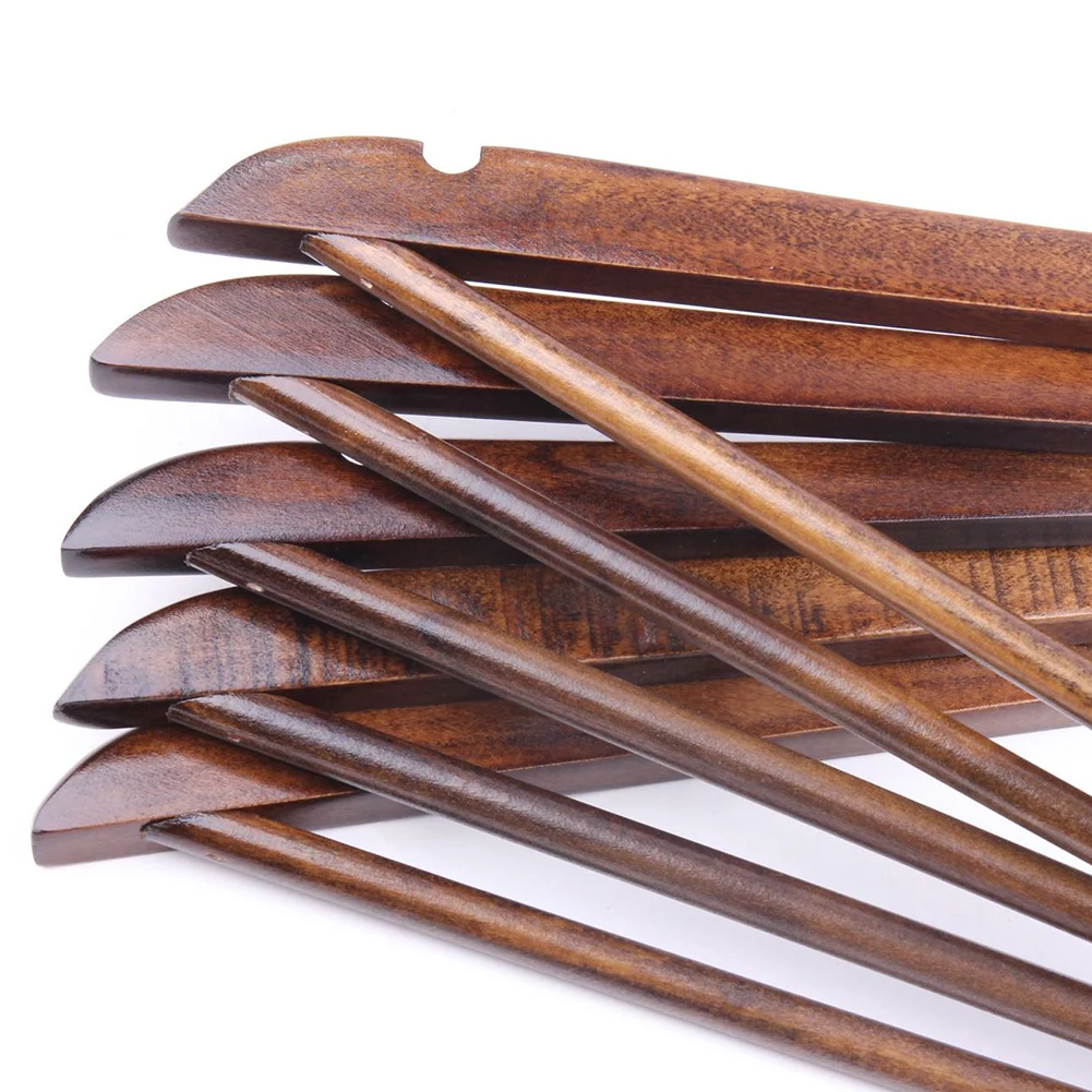 5 шт. брюк бар деревянные вешалки для одежды костюм джинсы пальто рубашки