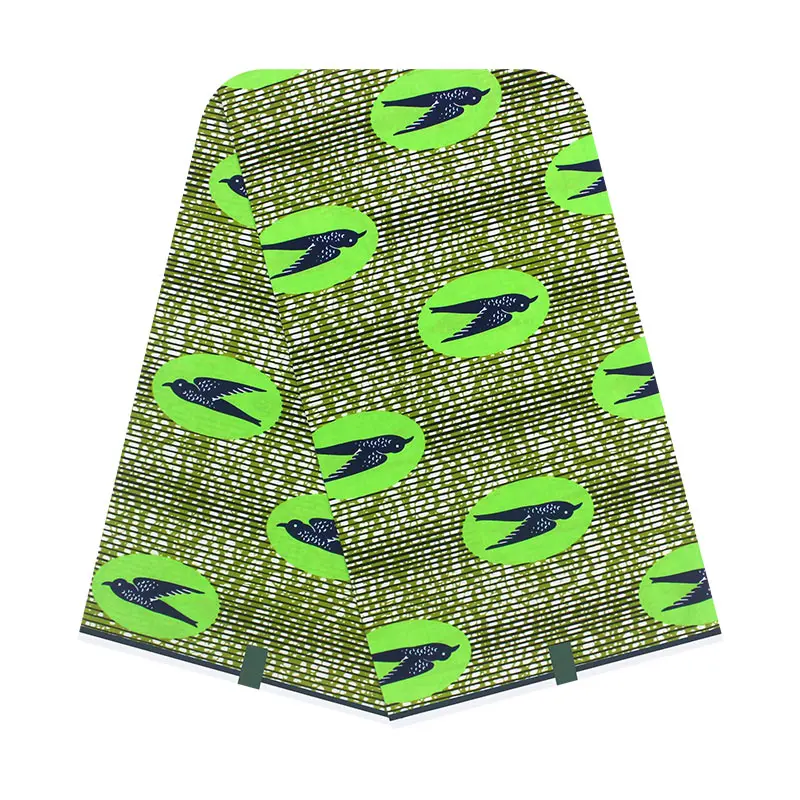 Настоящий синий лист Настоящая Африканская вощеная ткань принтом Анкары Высокое