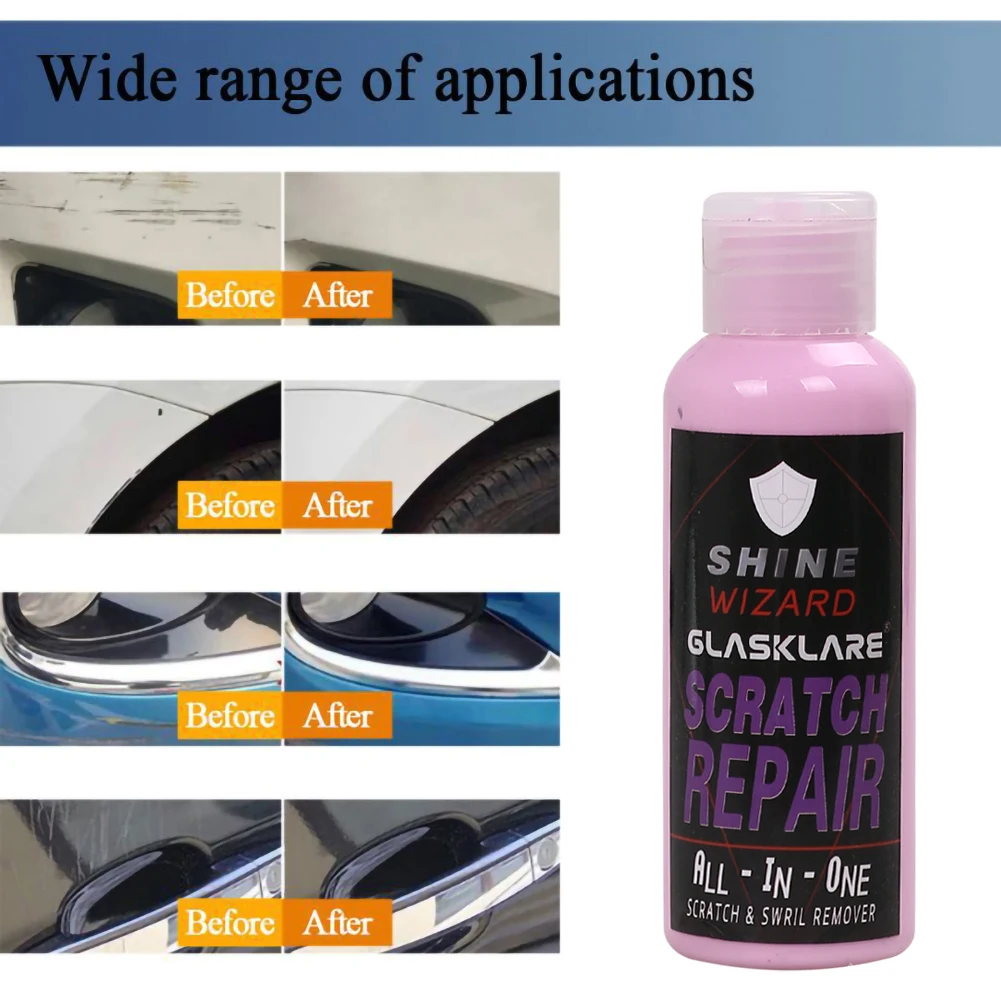 

GLASKLARE 50ml/100ml Car Paint Scratch Repair Compound Paint Polishing Scratch Remover Auto Care Retreading Kit with Wash Sponge