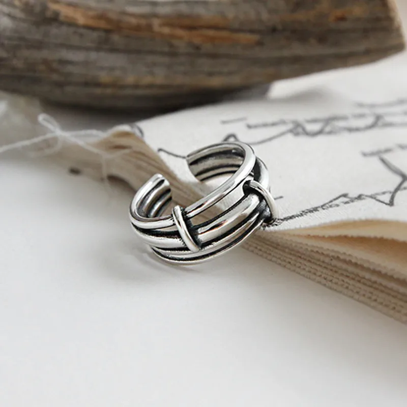 Kindey Exaggerated Silver Color Layer Chains Rings For Women Engagement Jewelry Girls Open Finger | Украшения и аксессуары