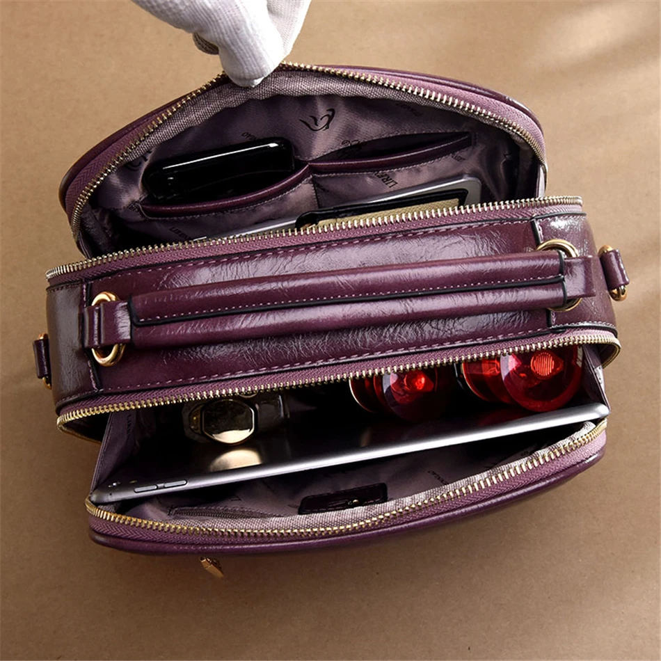 

Genuine Leather Large Capacity Crossbody Bags for Women 2020 Luxury Handbags Women Bags Designer Ladies Shoulder Hand Bags Sac