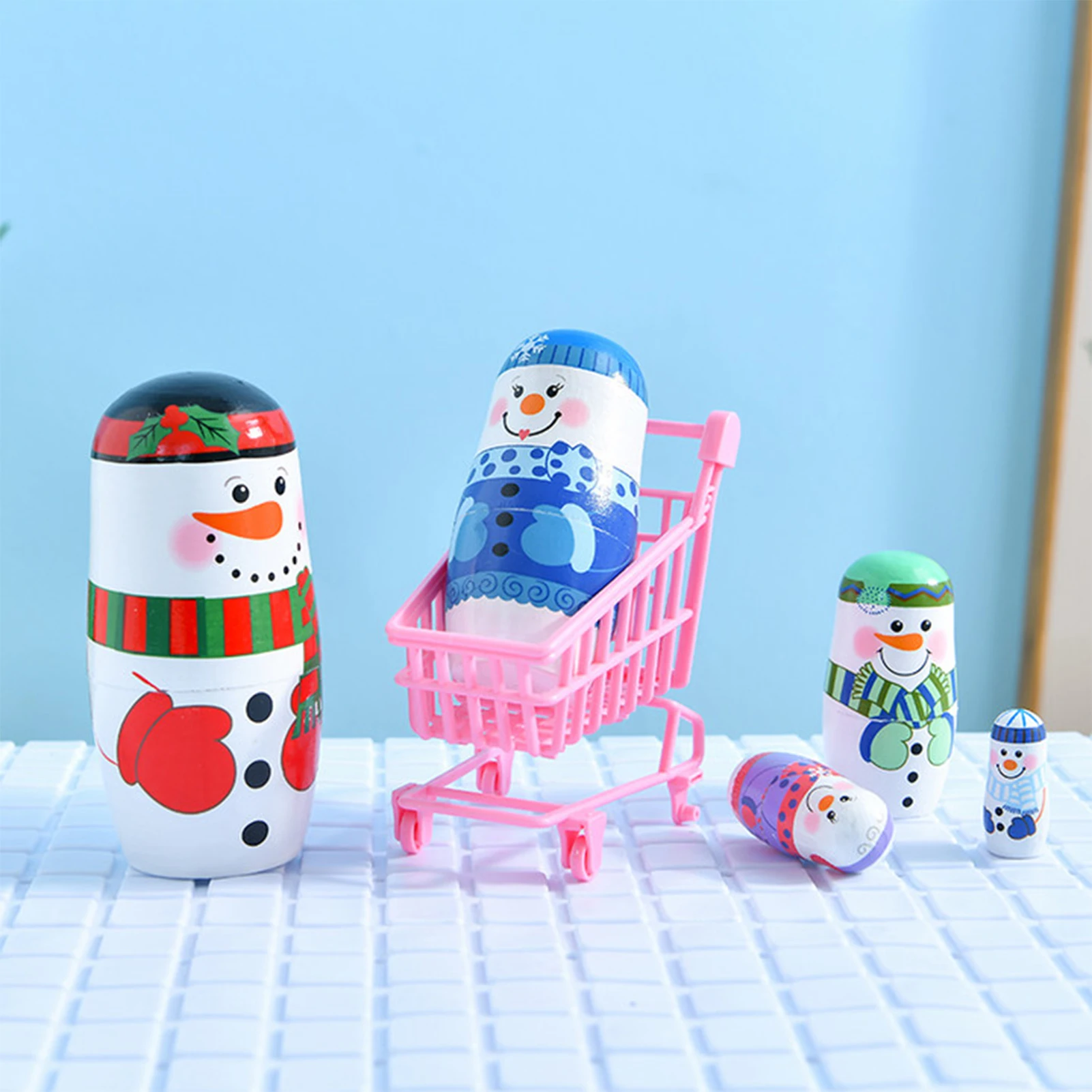 1 Набор российских подставных кукол строительные игрушки ручная роспись