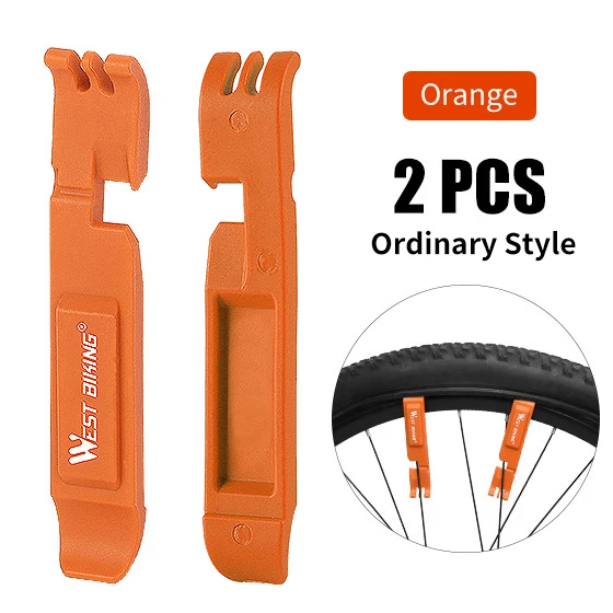 2 PCS Orange Logo WEST BIKING велосипедные шины рычаг MTB велосипед Многофункциональные инструменты для ремонта велосипеда, аксессуары для езды на велосипеде, замыкающее звено цепи плоскогубцы - Цвет: 2 PCS Orange Logo