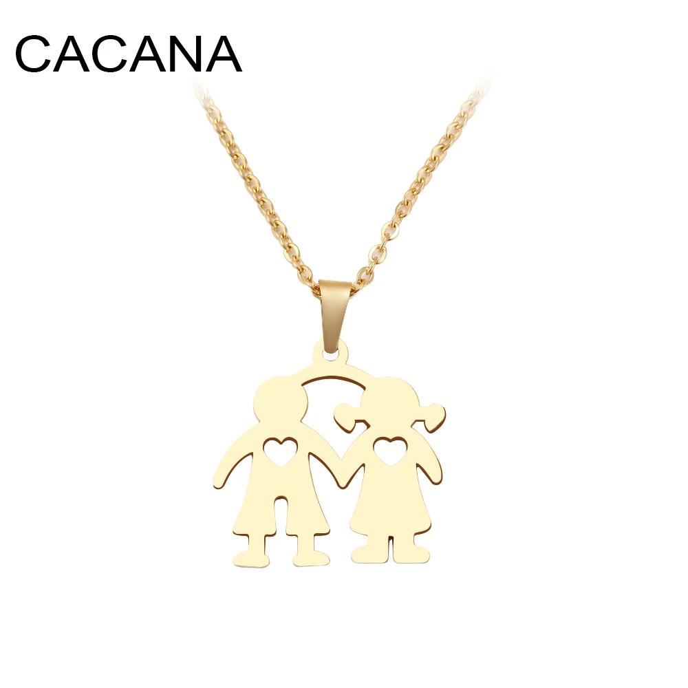 Ожерелье из нержавеющей стали для мужчин и женщин колье влюбленных пар высокое