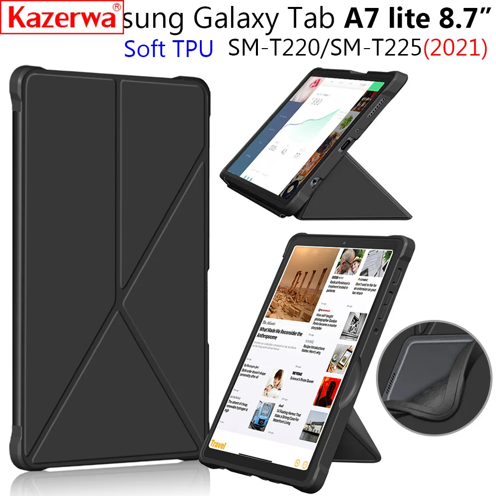 

Чехол для Samsung Galaxy Tab A7 Lite 8,7 дюйма, кожаный мягкий магнитный флип-чехол с подставкой для планшета Samsung Tab A 7 Lite 2021