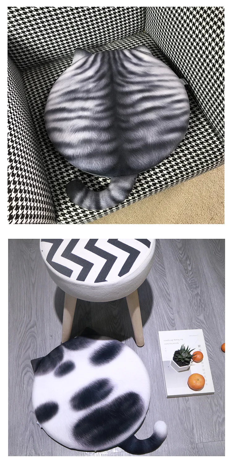 Круглые плюшевые игрушки с котом на спине подушка из хлопка эффектом памяти 40 см