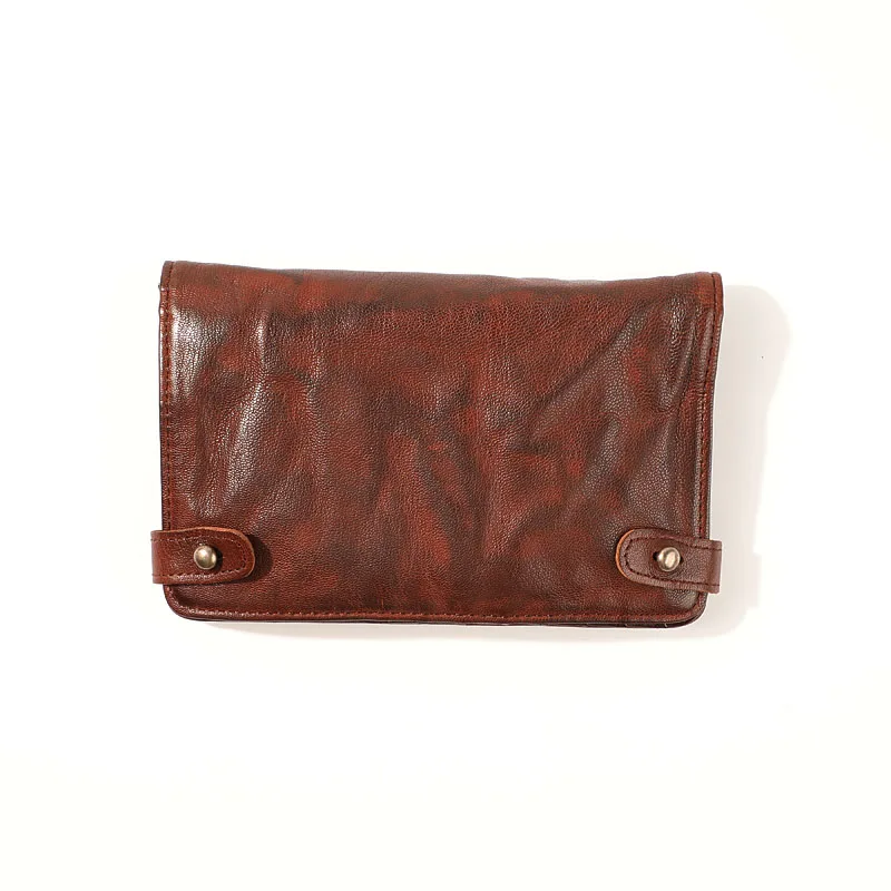 Кошелек мужской из натуральной овечьей кожи роскошный Винтажный Длинный клатч